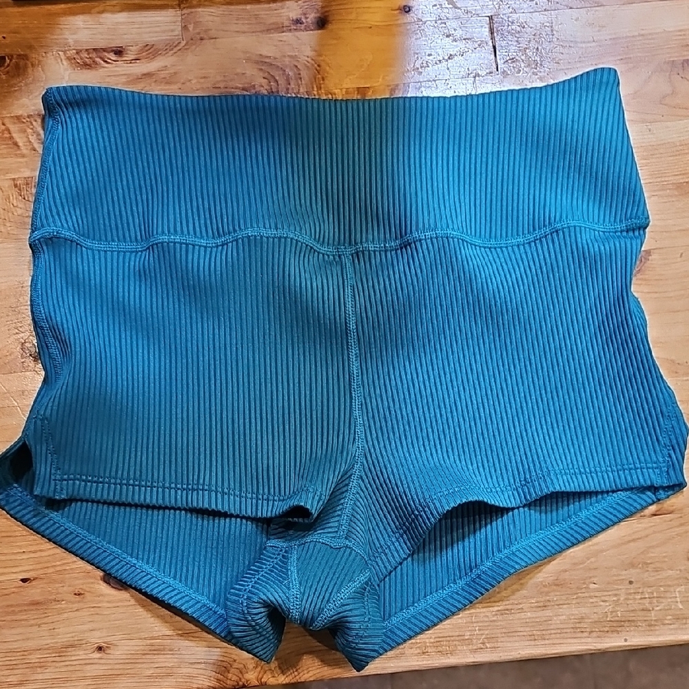 Free People High Waist Blue Shorts